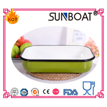 Sunboat Bakeware Utensilios de cocina / Aparato de cocina Enamel Butter Dish / Enamel Bake Plate / Bandeja